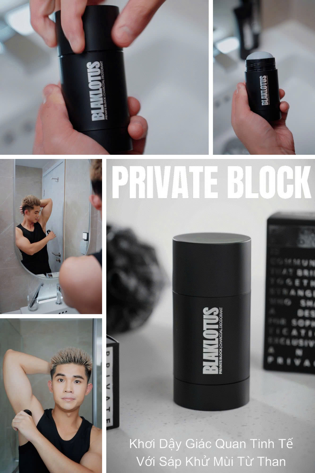 BLAKLOTUS: Hướng Dẫn Sử Dụng Sáp Lăn Khử Mùi Private Block